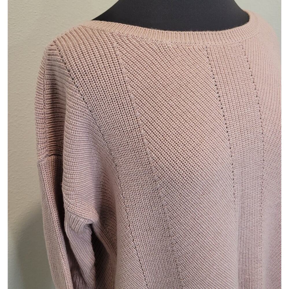 Eileen Fisher Blush Pink Merino Sweater M Luxe Minimalist